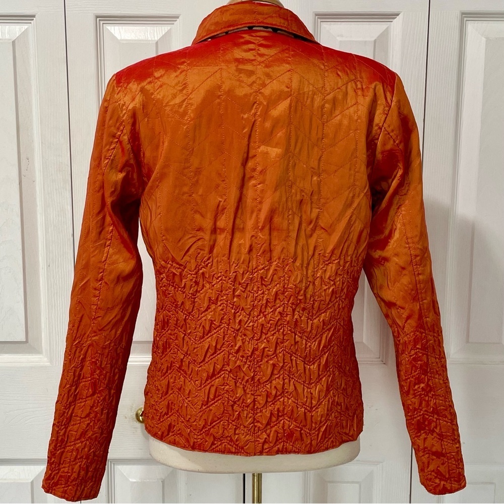 Vintage UBU satin Colorful Patterned Women's reversible zip jacket - Picture 7 of 11